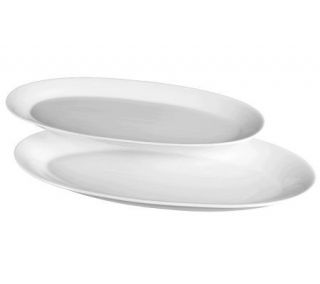 Tabletops Gallery Denmark Set of 2 Oval Platters Oven To Table 