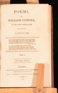 1808 1815 2vol Poems by William Cowper with Biography