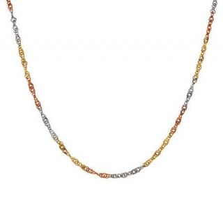 18 Diamond Cut Twisted Singapore Necklace 14K Gold, 1.4g —