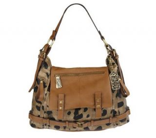 KathyVanZeeland Luxury Zip Top Hobo Bag with Zipper Pockets — 