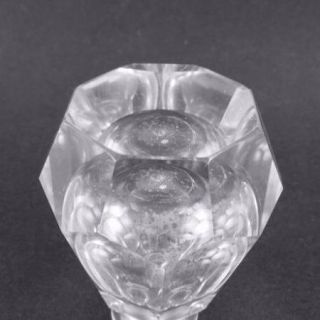 IW Rice Vintage Faceted Crystal Perfume Bottle Intaglio Stopper Czech