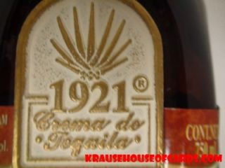 Gorgeous Decorative Bottle 1921 Crema de Tequila Empty Glass Bottle