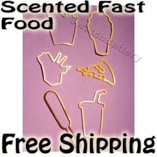 Scented Silly Bands Fast Food Bandz 6 PC Pizza Corndog