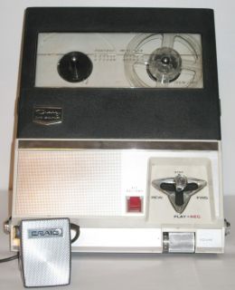 Vintage 1960s Craig Tape Recorder w Microphone Model 212