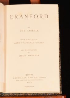 1903 Cranford Elizabeth Gaskel Lillustrated by Hugh Thomson Relfe