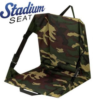 Camo Stadium Seat Cushion Bleacher Chair Padded Travel Football Sports