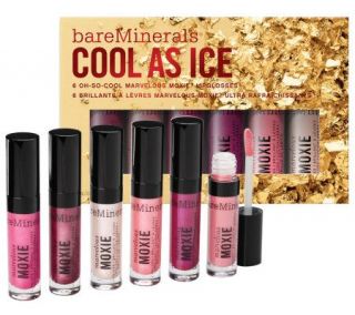 bareMinerals Marvelous Moxie Mini Lipgloss 6 pc Collection Cool as Ice 