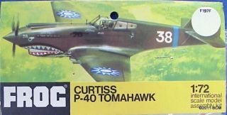 72 Curtiss P 40 Tomahawk Frog Model Kit in Bag Vintage Warhawk Tiger