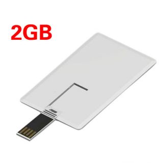 New Blank Credit Card Style 2GB 2G USB Flash Drive 2 0 Silm for Office