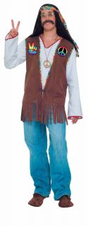 Native American Hippie Costume Moccasin Shoes Adult Men New