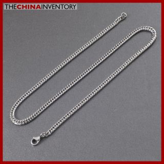 4mm Mens 28 Stainless Steel Curb Chain Necklace N5002