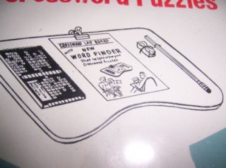 Vintage Crossword Lap Board Word Finder Game Home BRCR