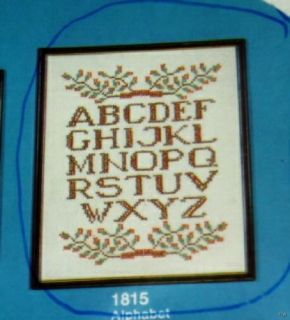 Alphabet Sampler, a vintage WondeArt stamped cross stitch kit.