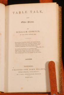 1825 2vols Poetry by William Cowper Table Talk Illus