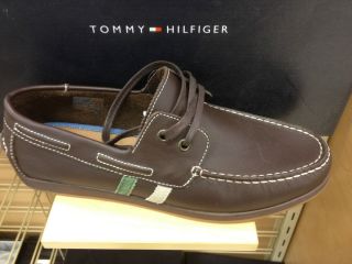 Tommy Hilfiger Scott Mens Boat Shoe Leather Slip on Loafer