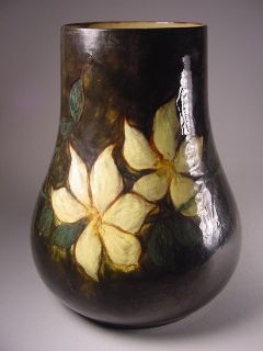 Crown Point Pottery Charles Volkmar Barbotine Vase