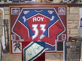 Patrick Roy Autographed Framed Stanley Cup A s Jersey