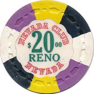  Club Casino Chip Reno Crystal Bay Nevada Scrown Mold 1959