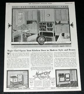 1931 OLD MAGAZINE PRINT AD, MAGIC CHEF GAS KITCHEN STOVES, THE