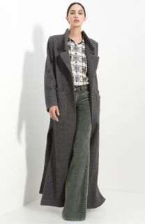 Theyskens Theory Silk Blouse & Corduroy Pants with Coat
