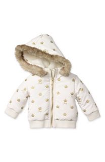 Juicy Couture Crown Print Puffer Jacket (Infant)