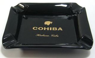  is a high gloss black ceramic ashtray ,with the world famous Cuban