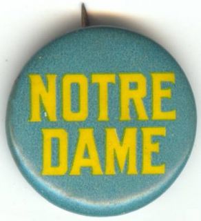 Small vintage Notre Dame lapel pin. Nice colors with no dents dings