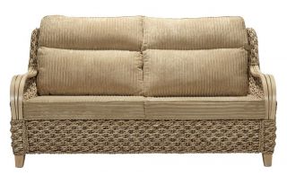  RATTAN GARDEN / CONSERVATORY FURNITURE 3 SEATER SOFA COUCH