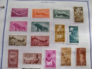 Spanish Guinea Ifni and Rio Muni 90 Stamps Classics Most Mint on Pages