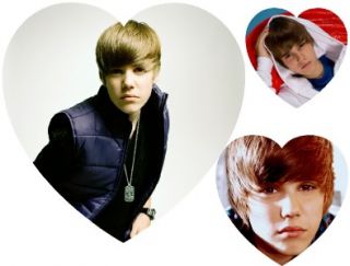 justin bieber hearts edible cake toppers free s h