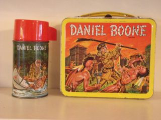 1955 Daniel Boone Lunchbox Thermos by Aladdin