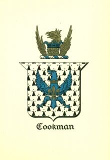 Great Coat of Arms Cookman Family Crest Genealogy Would Look Great