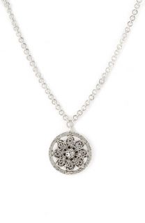 Lois Hill Granulated Flower Pendant Necklace
