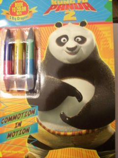 Kung Fu Panda 2 Book to Color with 3 Double Sided Crayons Commotion in