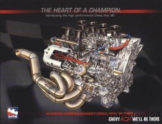 2003 Chevy Indy Car V8 Engine info card