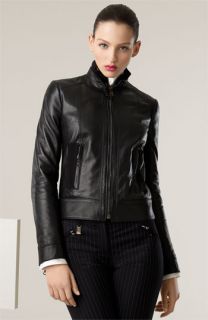 Dolce&Gabbana Zip Front Leather Jacket