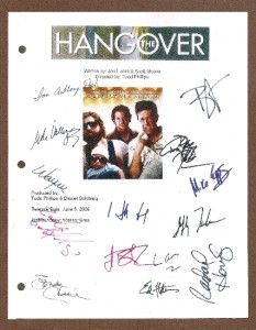The Hangover Signed Script rpt Bradcooper Zach Galifianakis Ed Helms