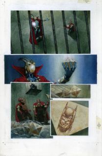 Carl Critchlow Batman Judge Dredd Ultimate Riddle Page 12 Orig Painted
