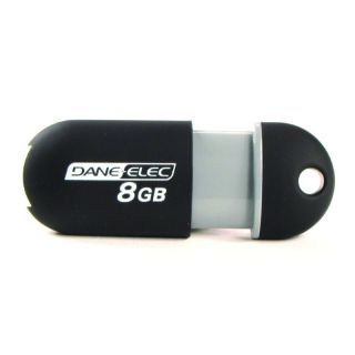 Pack Dane Elec Memory 8GB Capless USB 2 0 Flash Drive Black 8GB X3