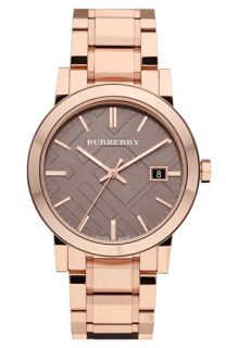 Burberry Large Check Stamped Bracelet Watch