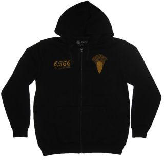 Crooks and Castles The CSTC Crown Crest Hoody in Black CRKS Dope