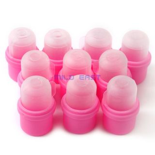  Nail Art Palstic Soakers for Acrylic UV Gel Polish Tips Glue Remover