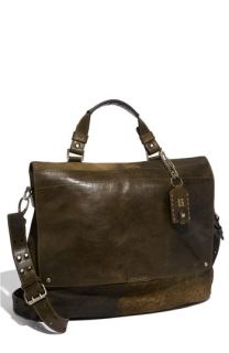 Olivia Harris Metallic Marble Suede & Leather Messenger Bag