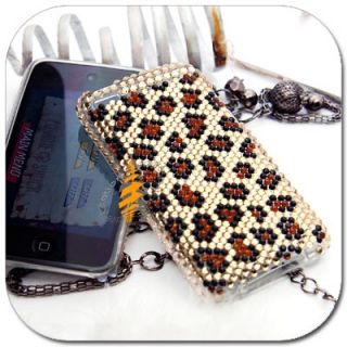 Leopard Bling Hard Skin Case Apple iPod Touch iTouch 4G 4th Generation