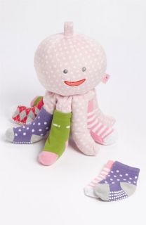 Baby Aspen Mrs. Sock T. Pus Stuffed Animal & Socks (4 Pack) (Infant)