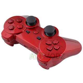 Custom for PS3 Controller Shell Glossy Red with Matching Buttons with