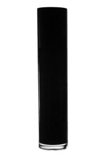 Cylinder Vase Black Glass H 20 D 4 Brand New 6 Pcs Floral