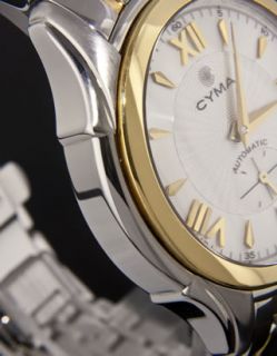 CYMA Nineteen Forty 18K Gold and Stainless Steel Automatic Mens Watch