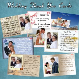 Personalized Wedding Photo Thank You Cards 25 Each Custom Made with
