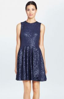 Cynthia Steffe Sabella Sequin Fit & Flare Dress